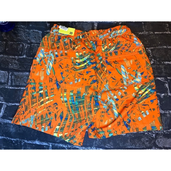 All In Motion Men's Hybrid Shorts 6", Orange Palm, Size S, NWT - Picture 2 of 5